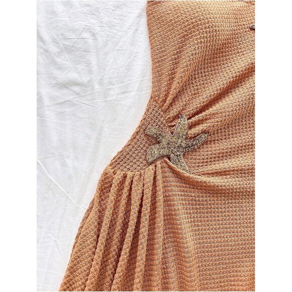 Women's Summer Sundress Polyester Large Asymmetrical Hem Beach Vacation - Picture 4 of 5